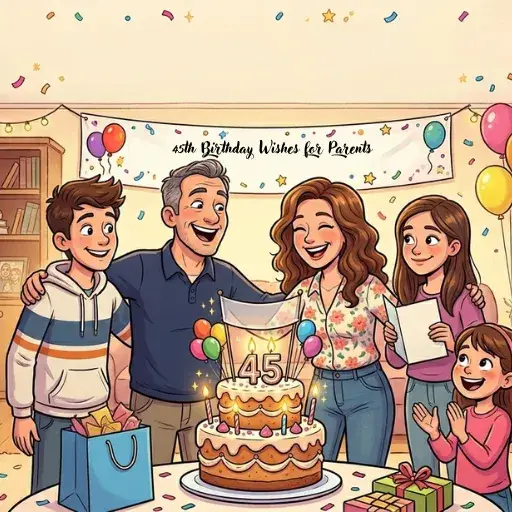 45th Birthday Wishes for Parents