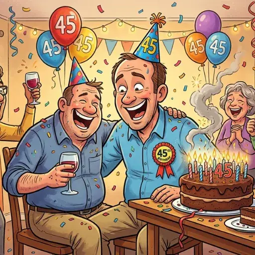 Funny 45th Birthday Messages