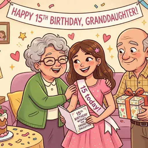 15th Birthday Wishes for Granddaughters