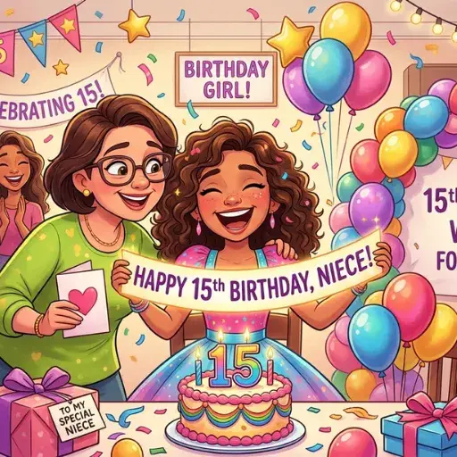 15th Birthday Wishes for Nieces