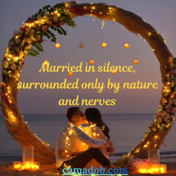 Intimate Elopement Wedding Captions