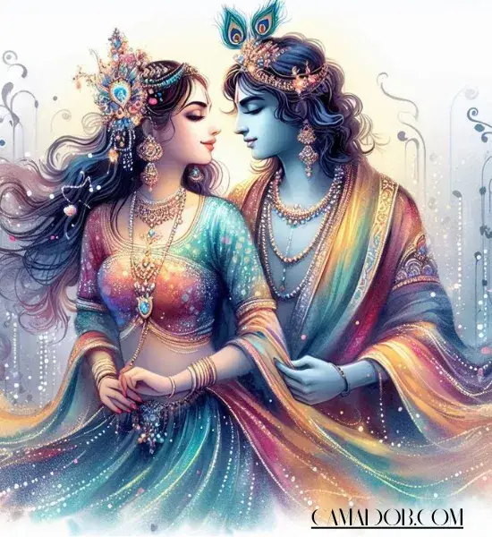 Radha Krishna Captions in Hindi (with English Meaning)