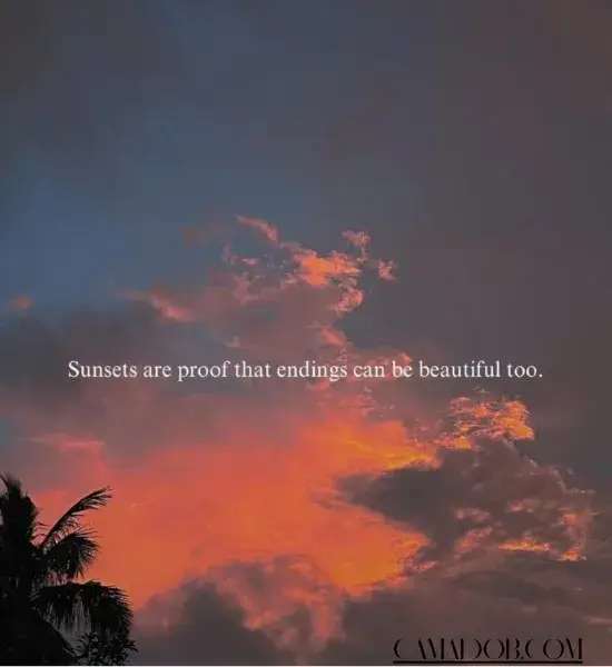 Sunset Clouds Captions for Instagram